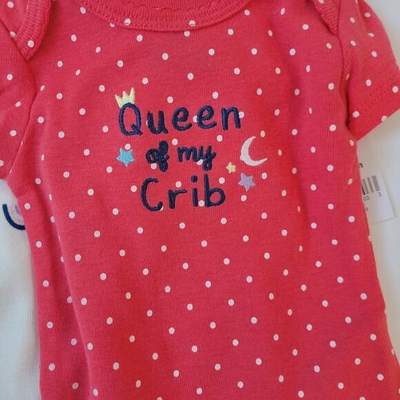 Carter's Baby Girl 5 Pack Princess Original Bodysuits Size 6 Months NWT - Picture 3 of 10